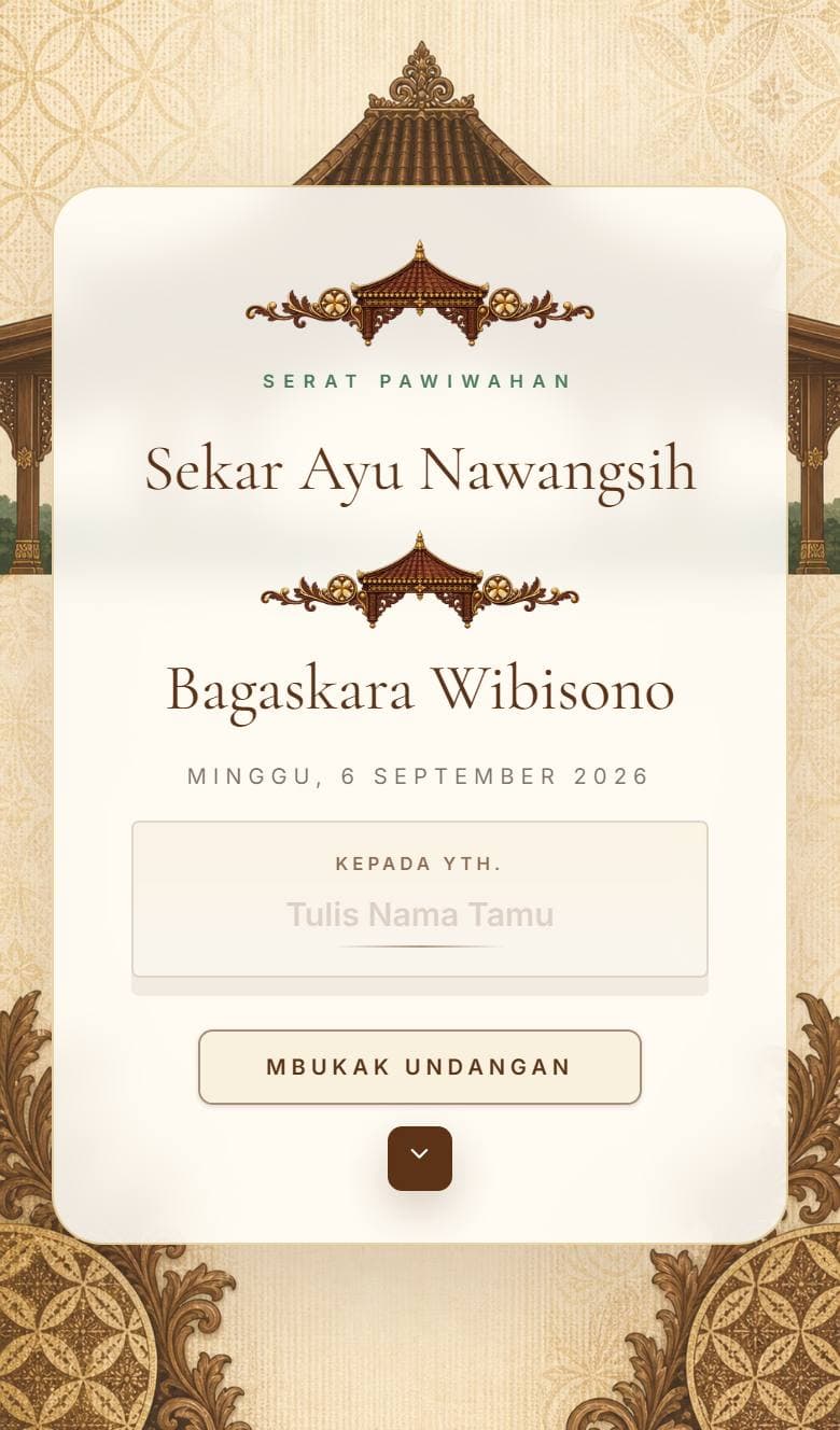 Tampilan template Jawa Klasik