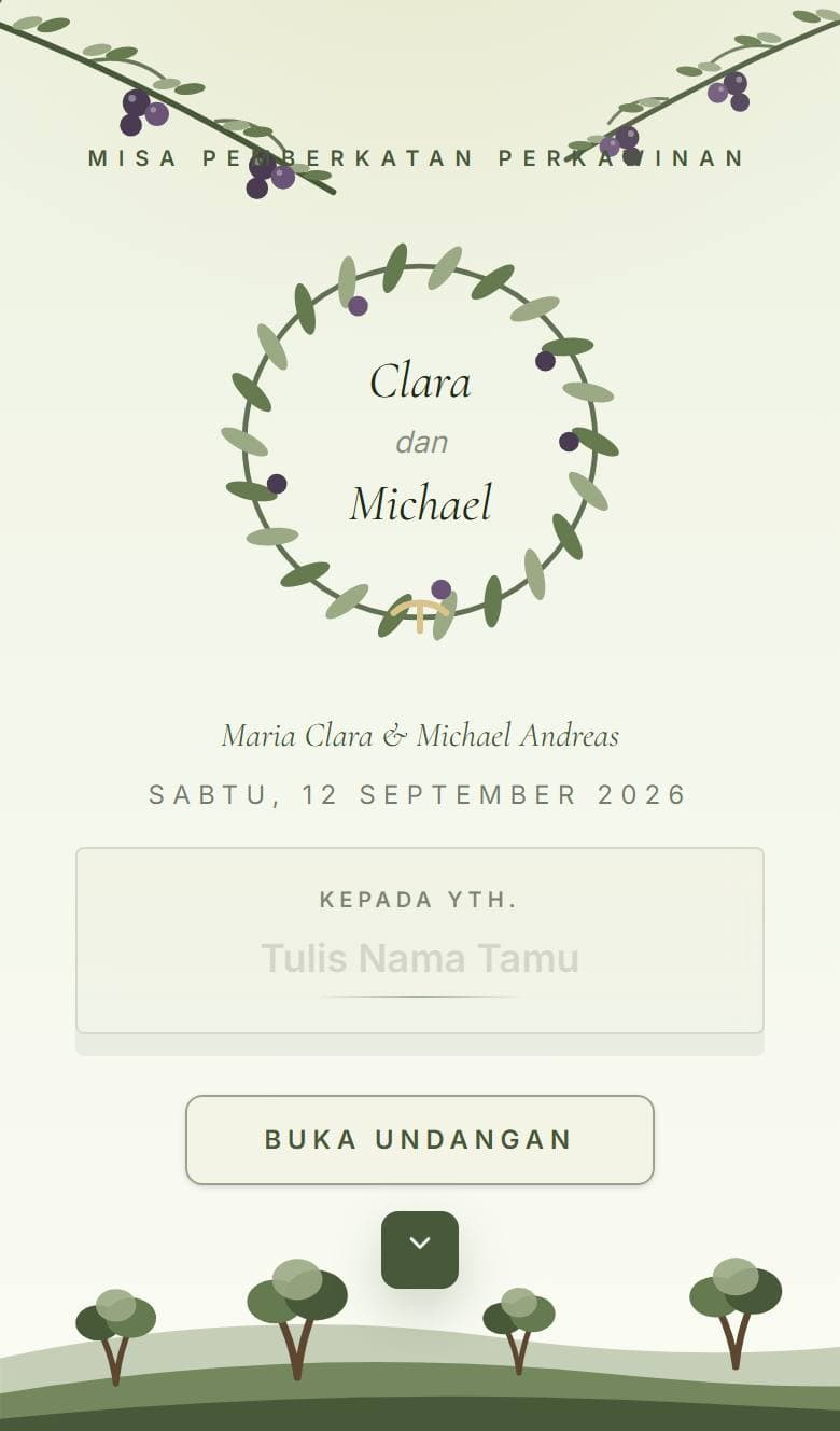Tampilan template Katolik Agape
