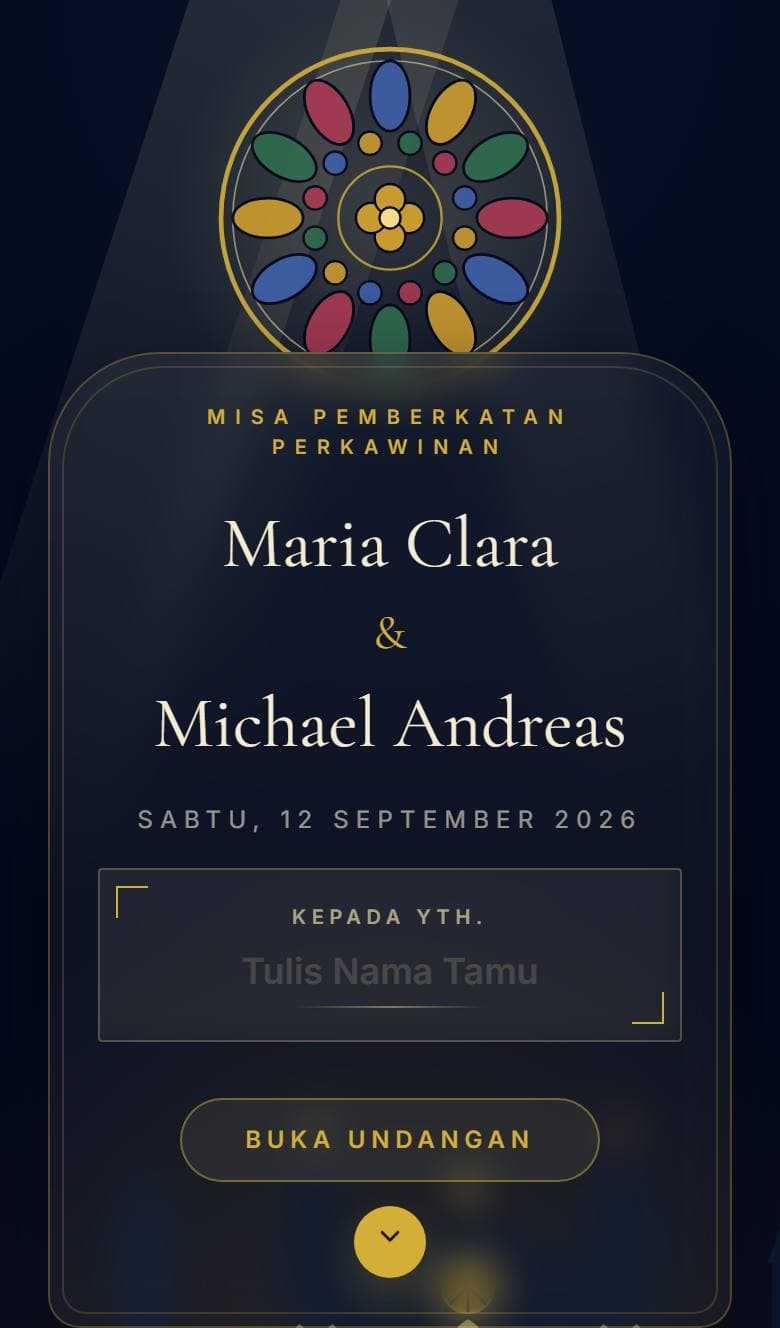 Tampilan template Katolik Katedral