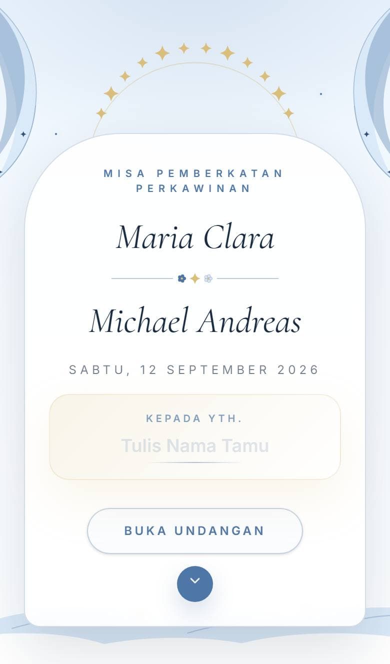 Tampilan template Katolik Maria
