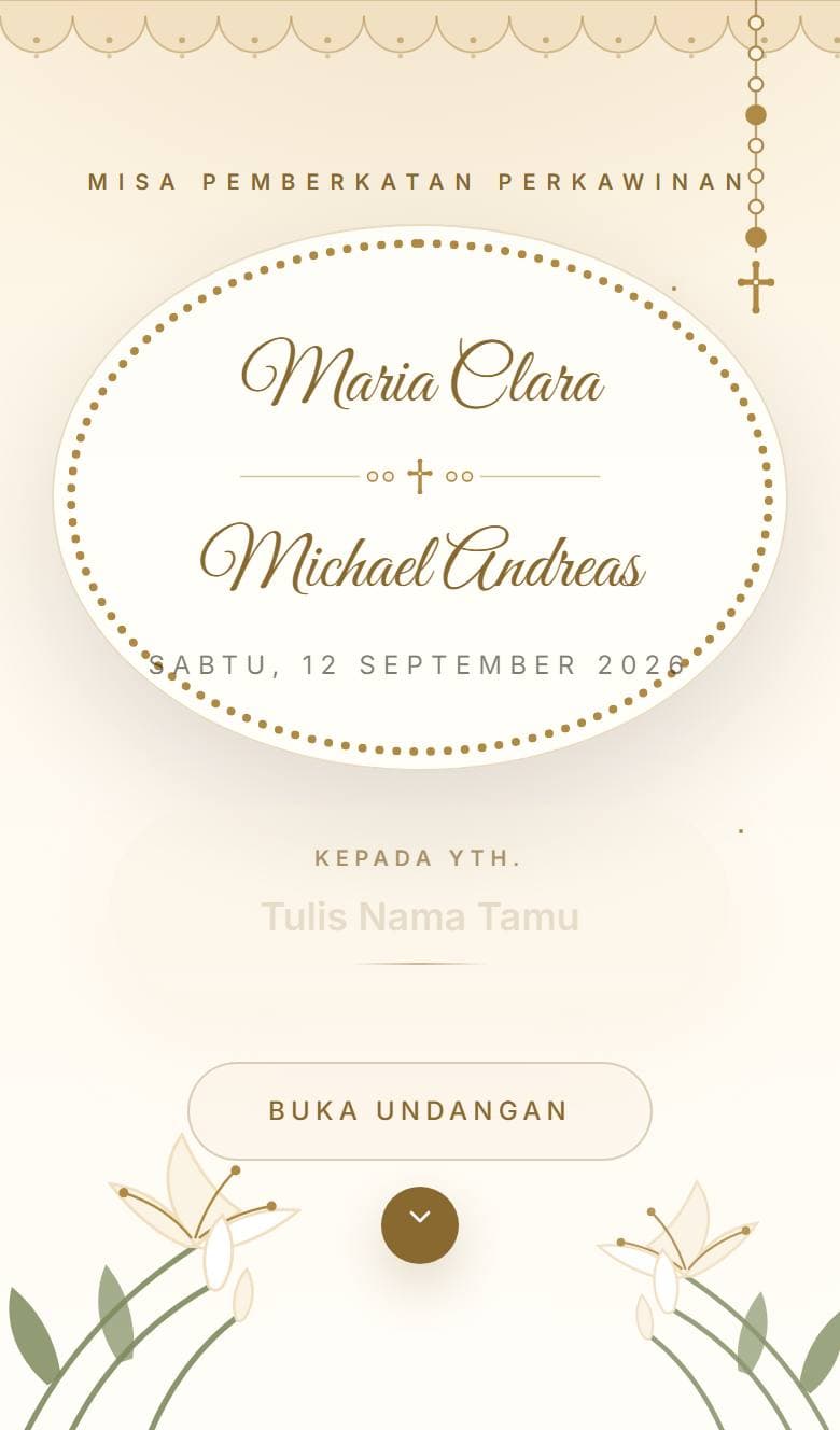 Tampilan template Katolik Rosario