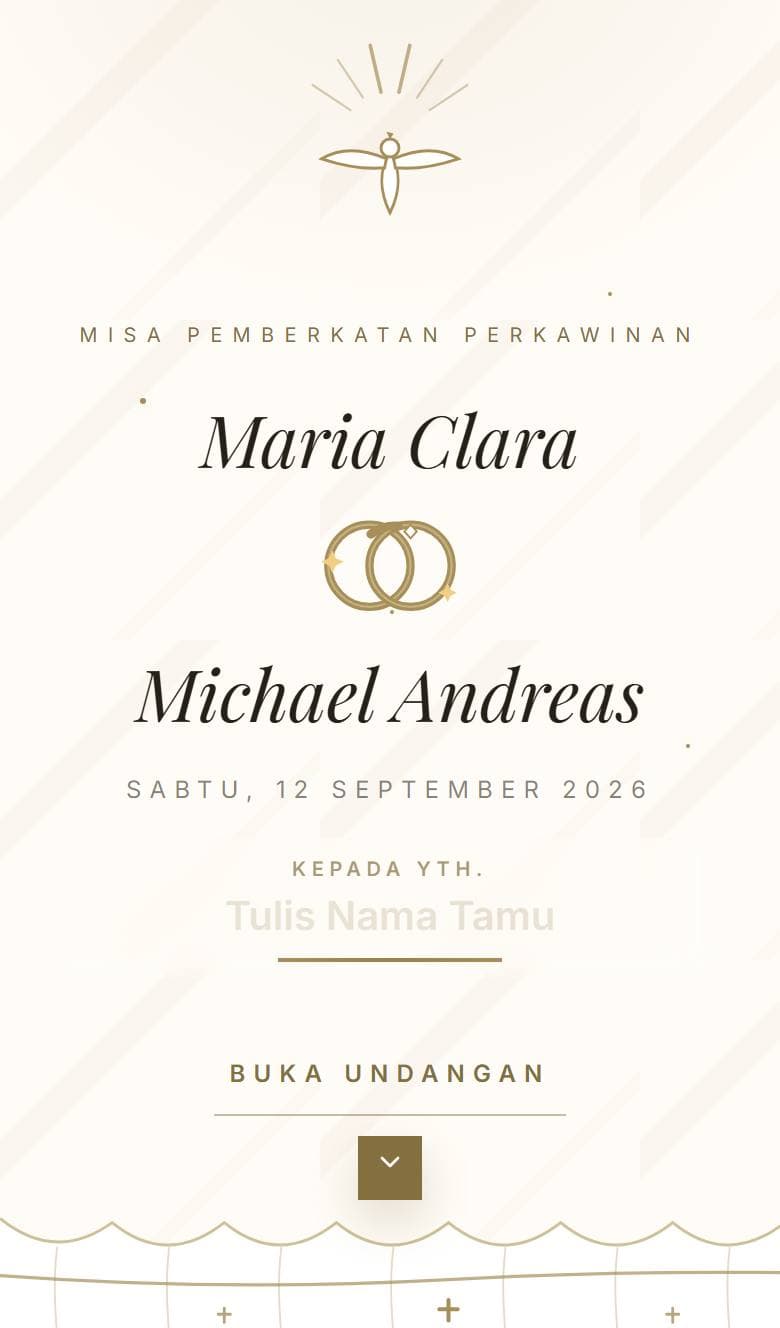Tampilan template Katolik Sakramen