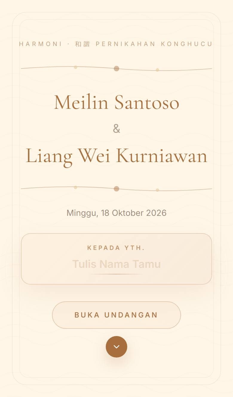 Tampilan template Konghucu Harmoni