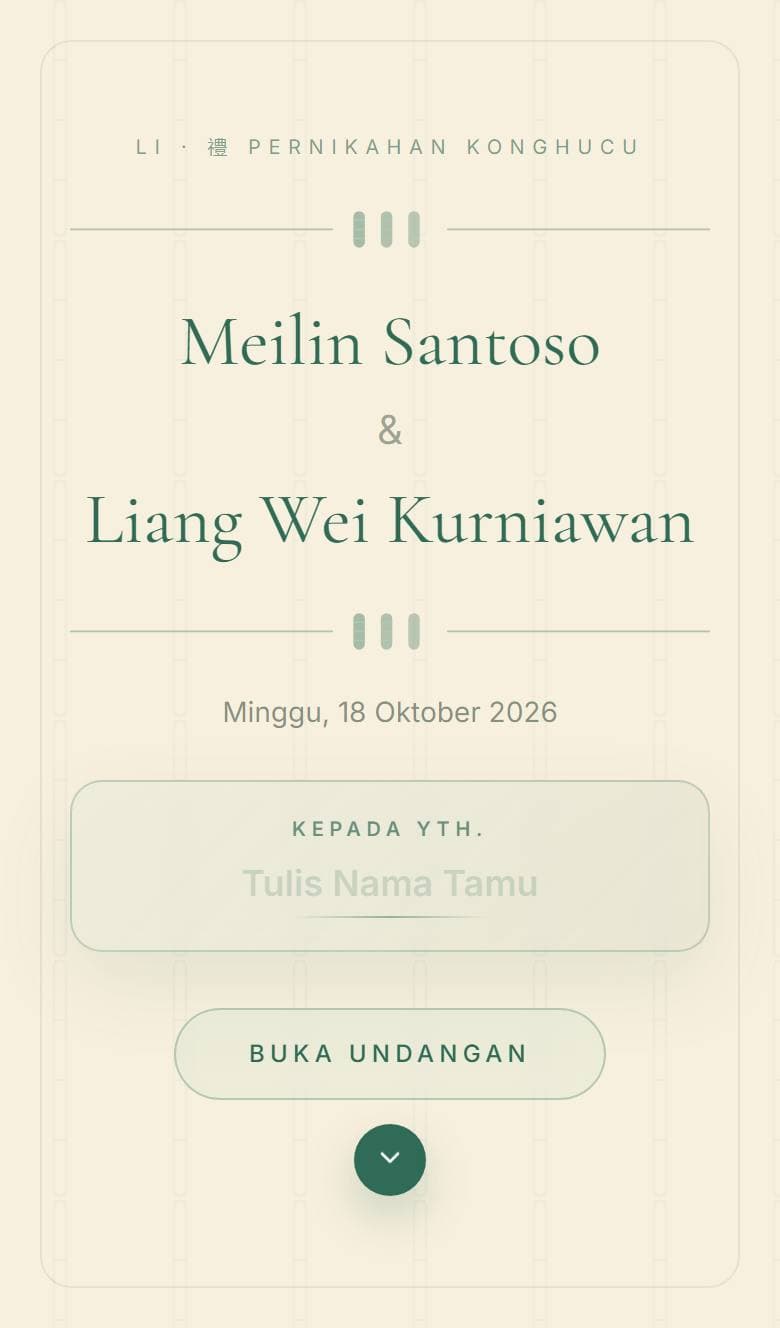 Tampilan template Konghucu Li