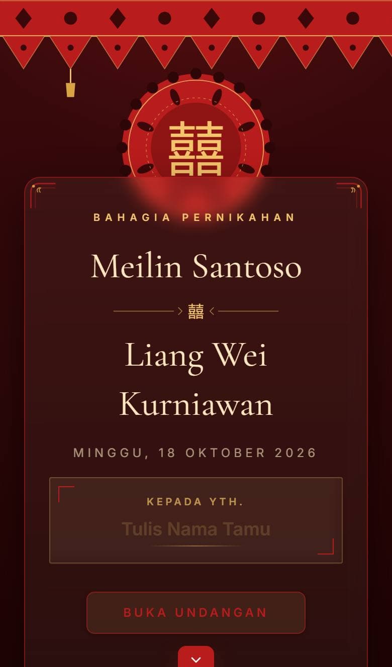 Tampilan template Konghucu Shuangxi