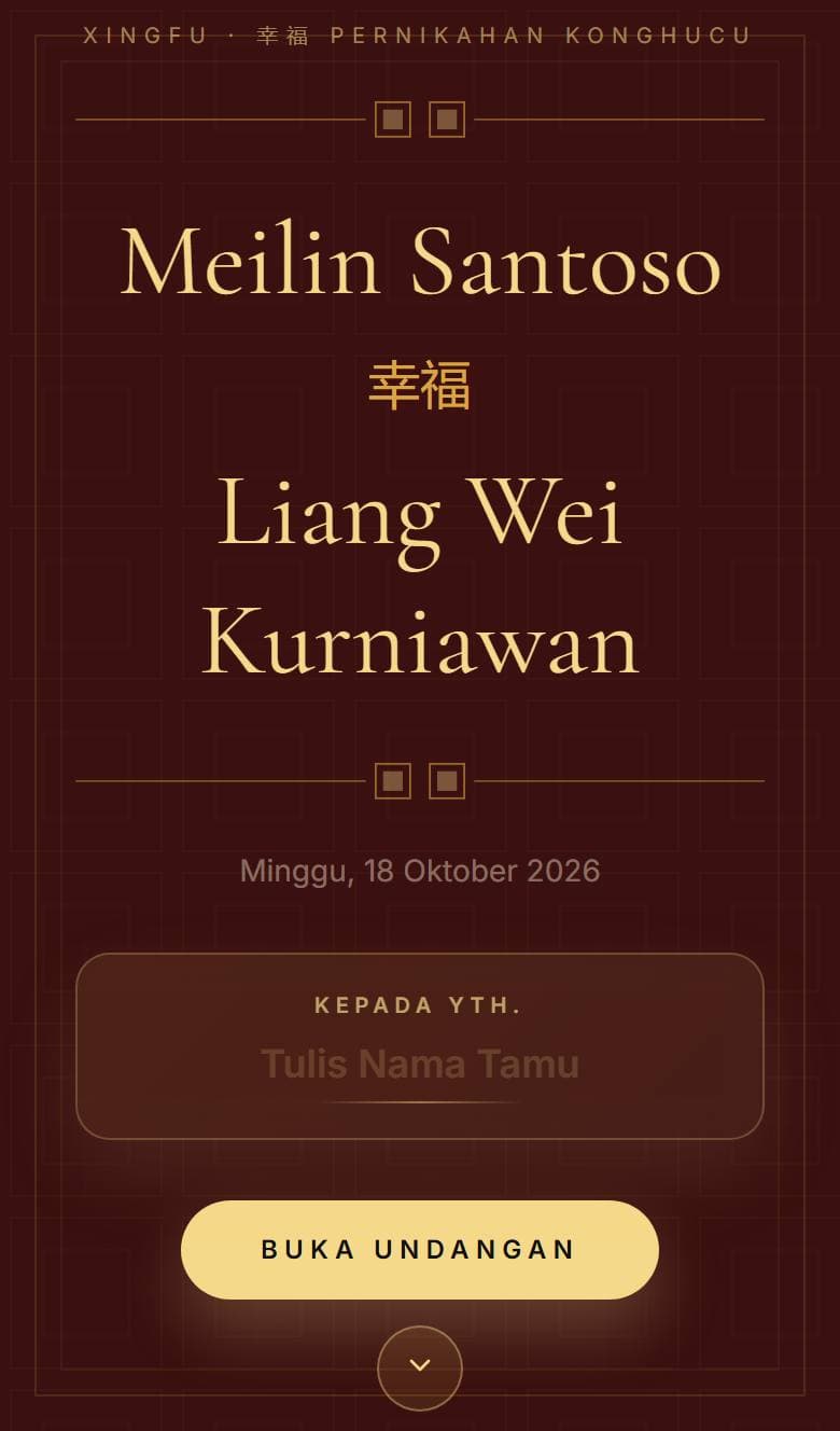 Tampilan template Konghucu Xingfu