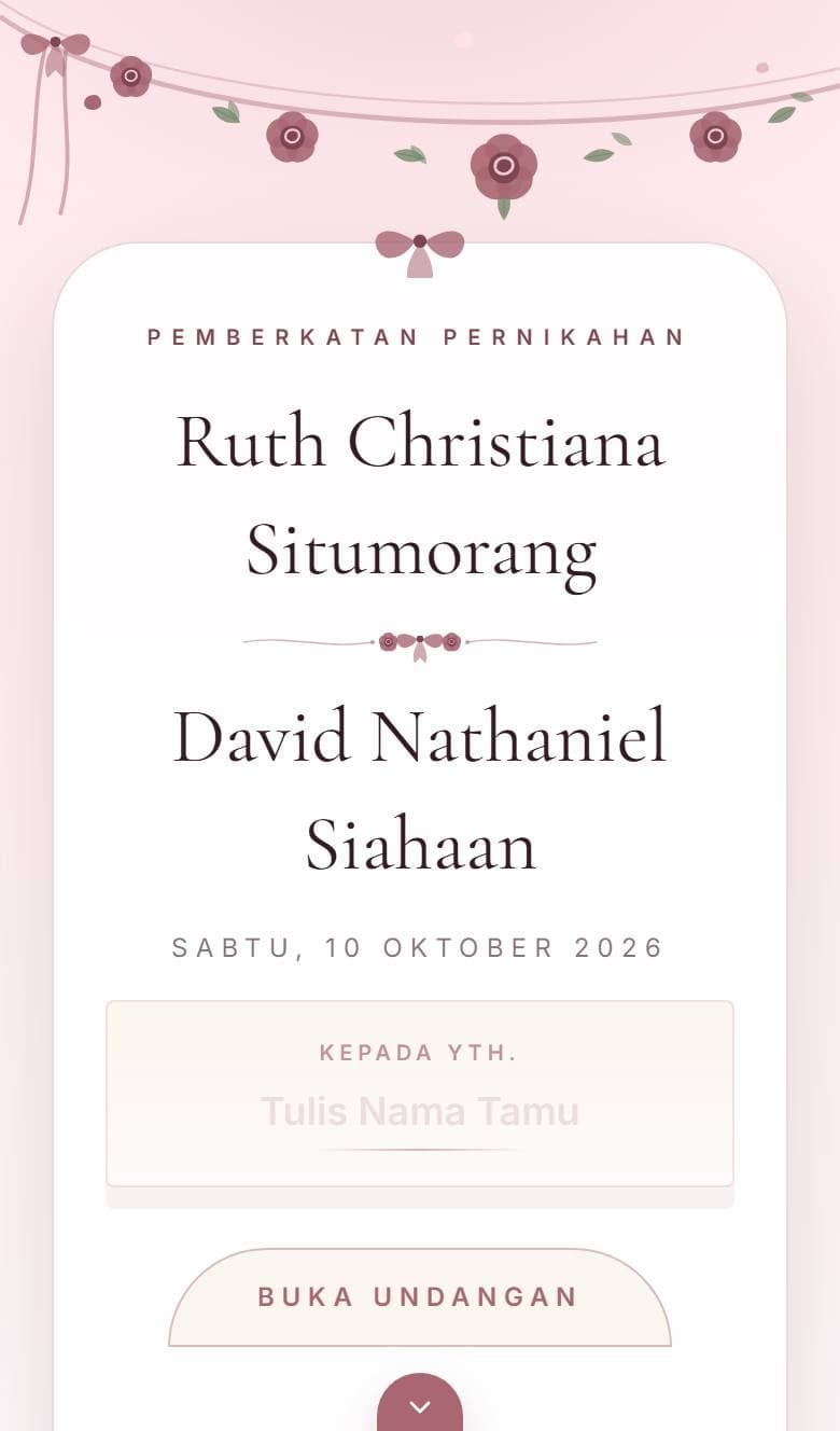 Tampilan template Kristen Blessing