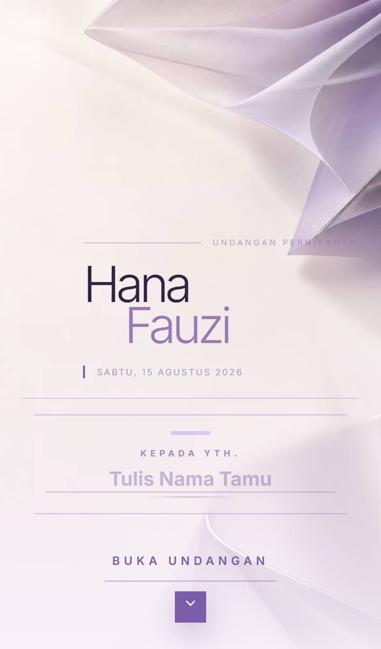 Tampilan template Lavender Haze