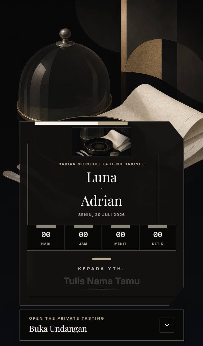 Tampilan template Luxury Caviar