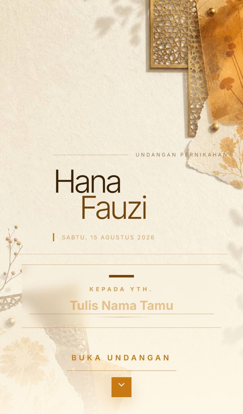 Tampilan template Marigold Joy