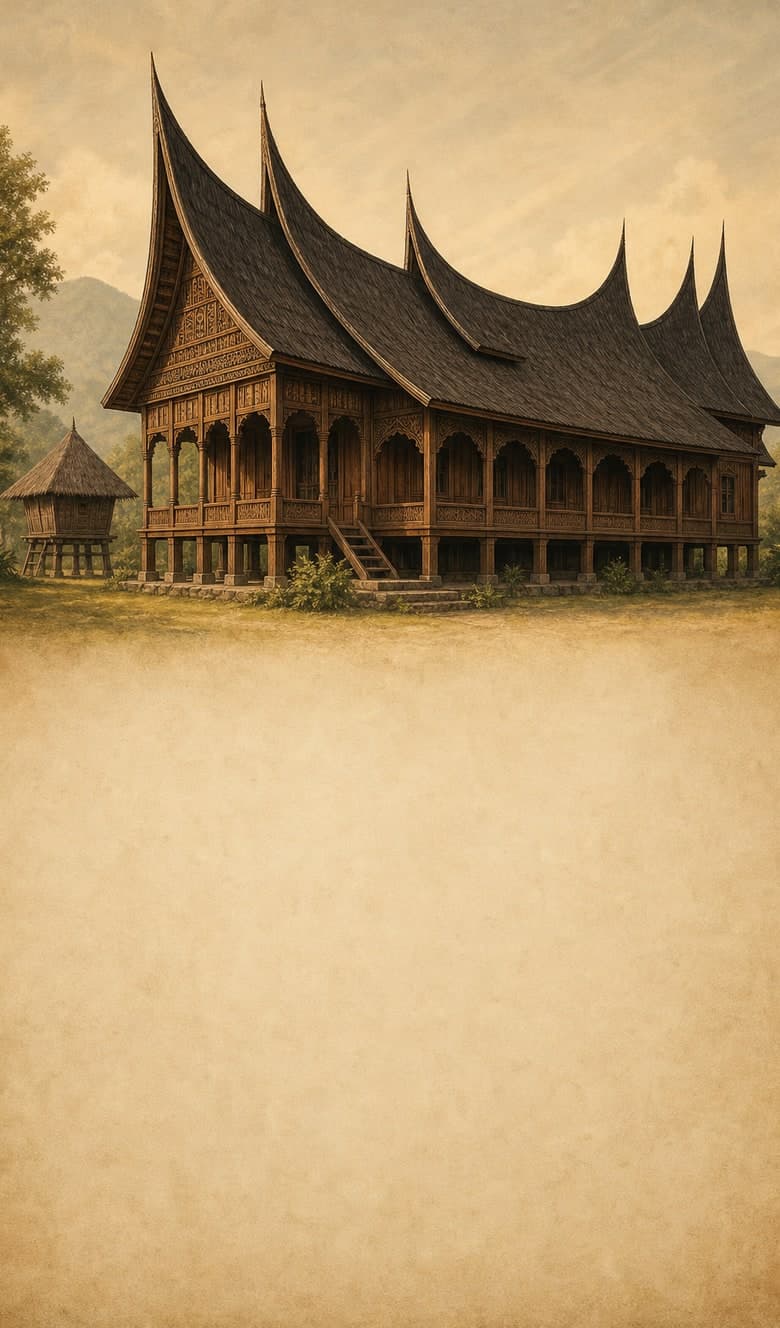Tampilan template Minang Rumah Gadang