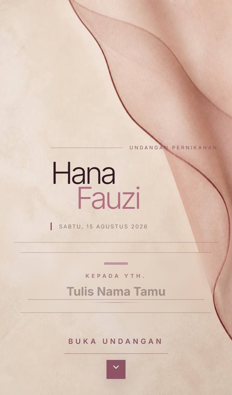 Tampilan template Minimal Blush