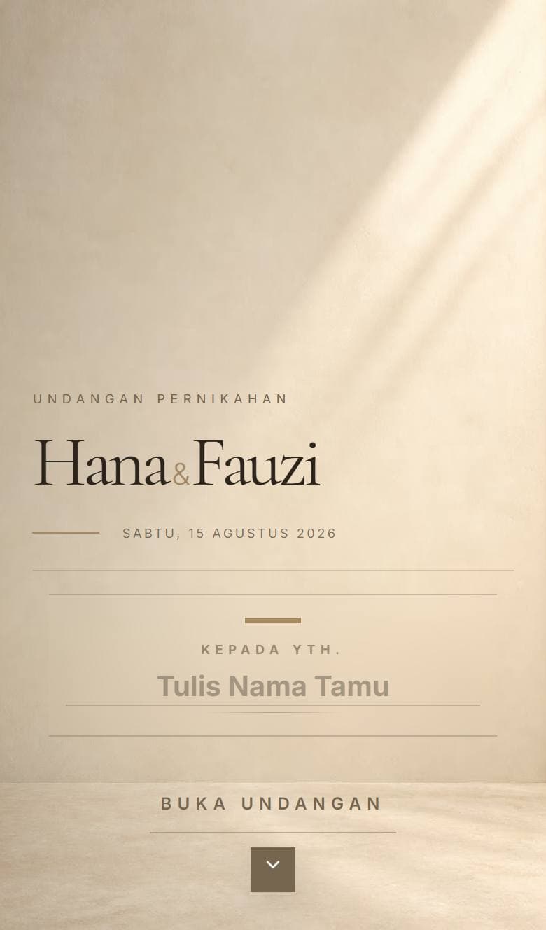 Tampilan template Minimal Ivory