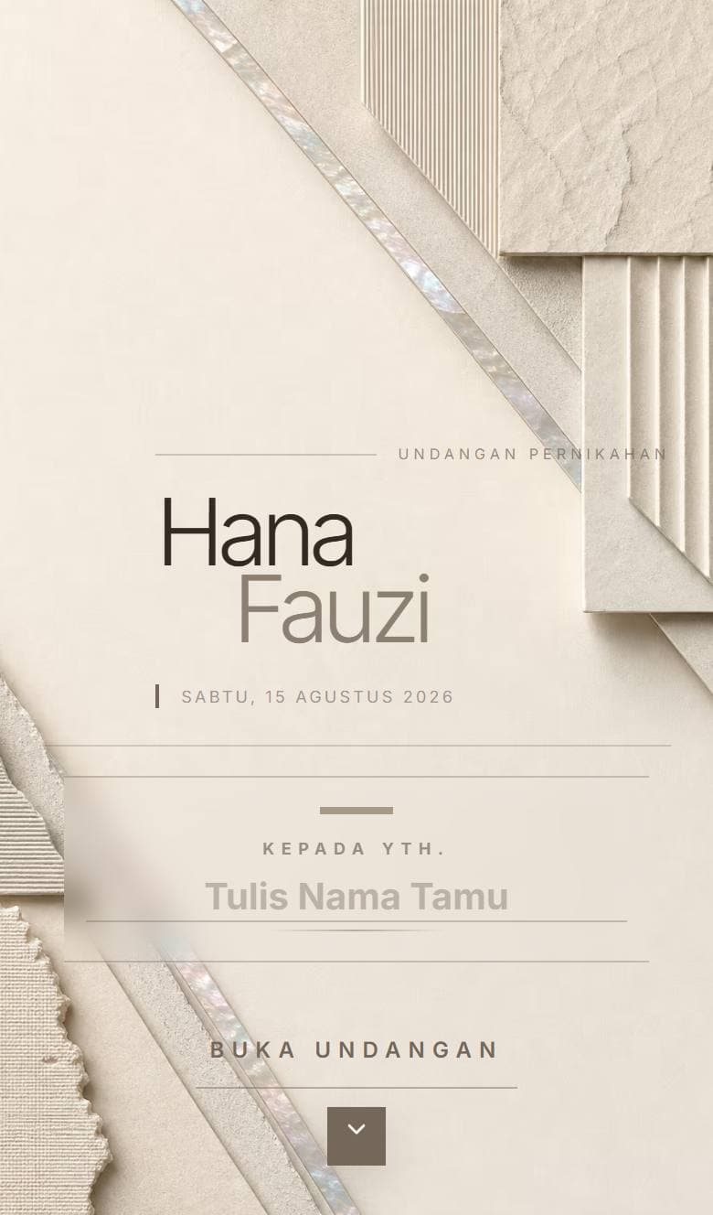 Tampilan template Minimal Pearl