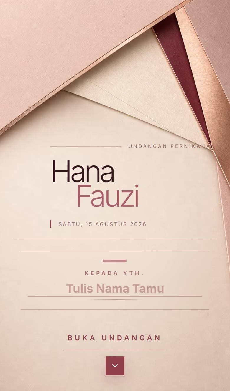 Tampilan template Minimal Rose