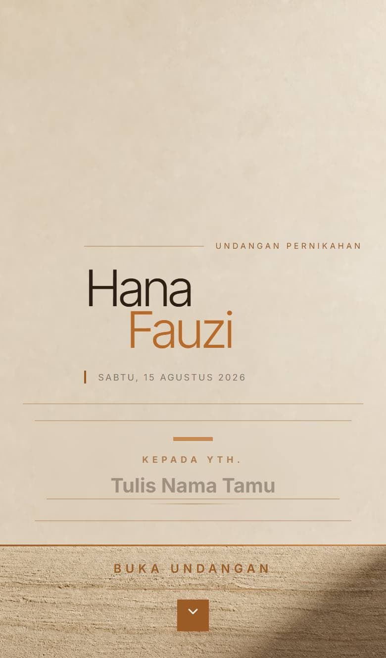 Tampilan template Minimal Sand