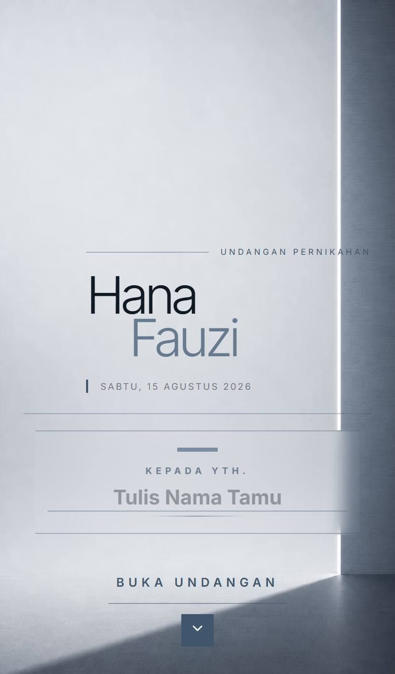 Tampilan template Minimal Slate