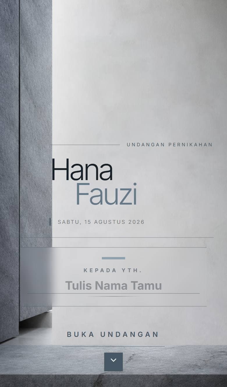 Tampilan template Minimal Stone
