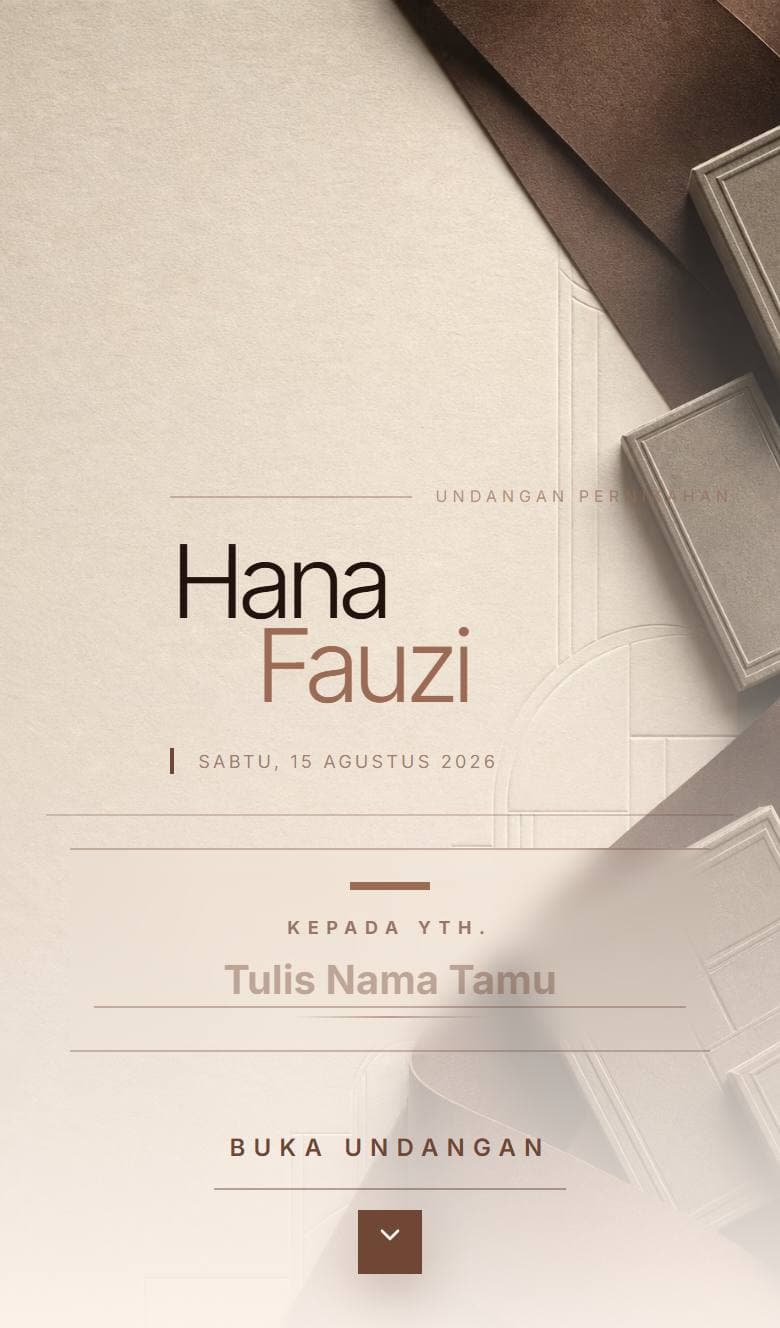 Tampilan template Mocha Romance