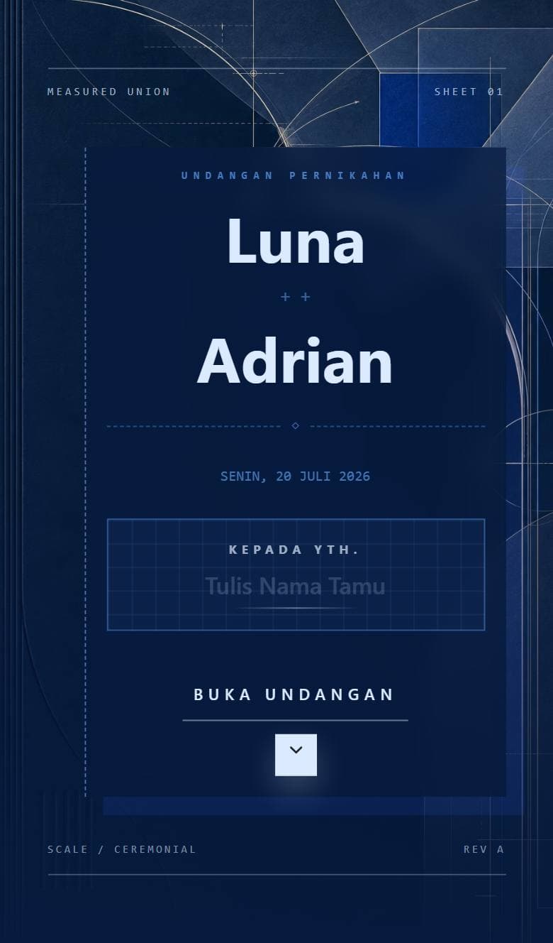 Tampilan template Modern Blueprint