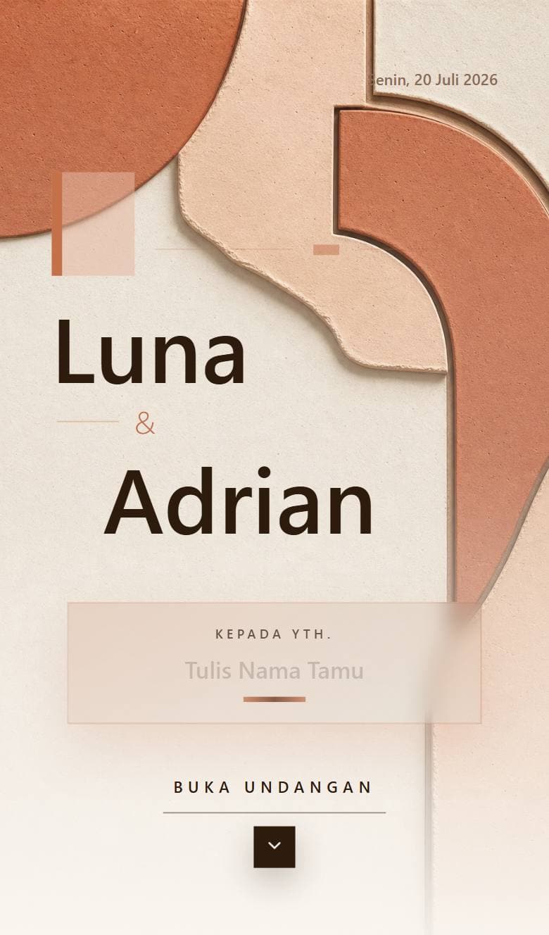 Tampilan template Modern Clay Minimal