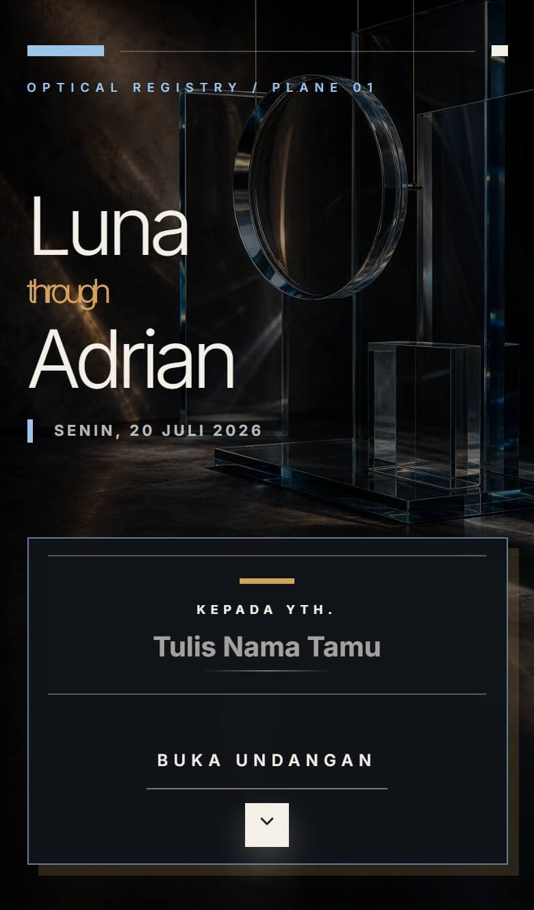Tampilan template Modern Glass