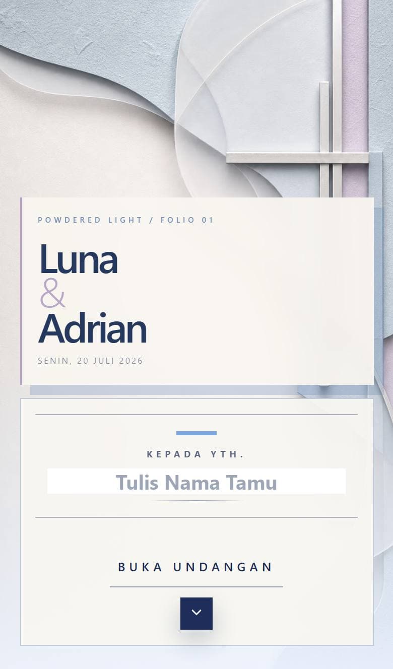 Tampilan template Modern Powder