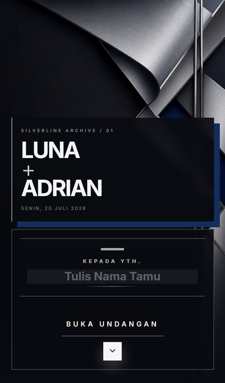 Tampilan template Modern Silverline