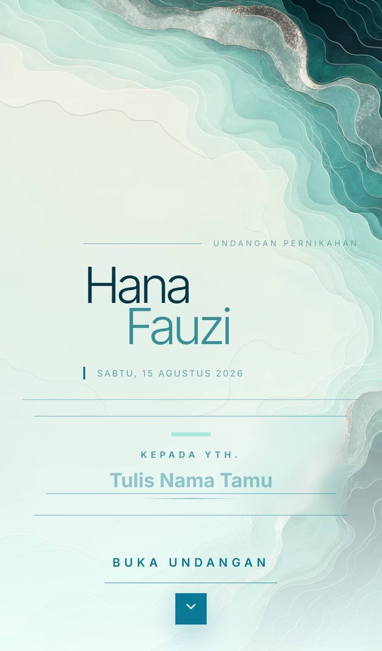 Tampilan template Ocean Vow