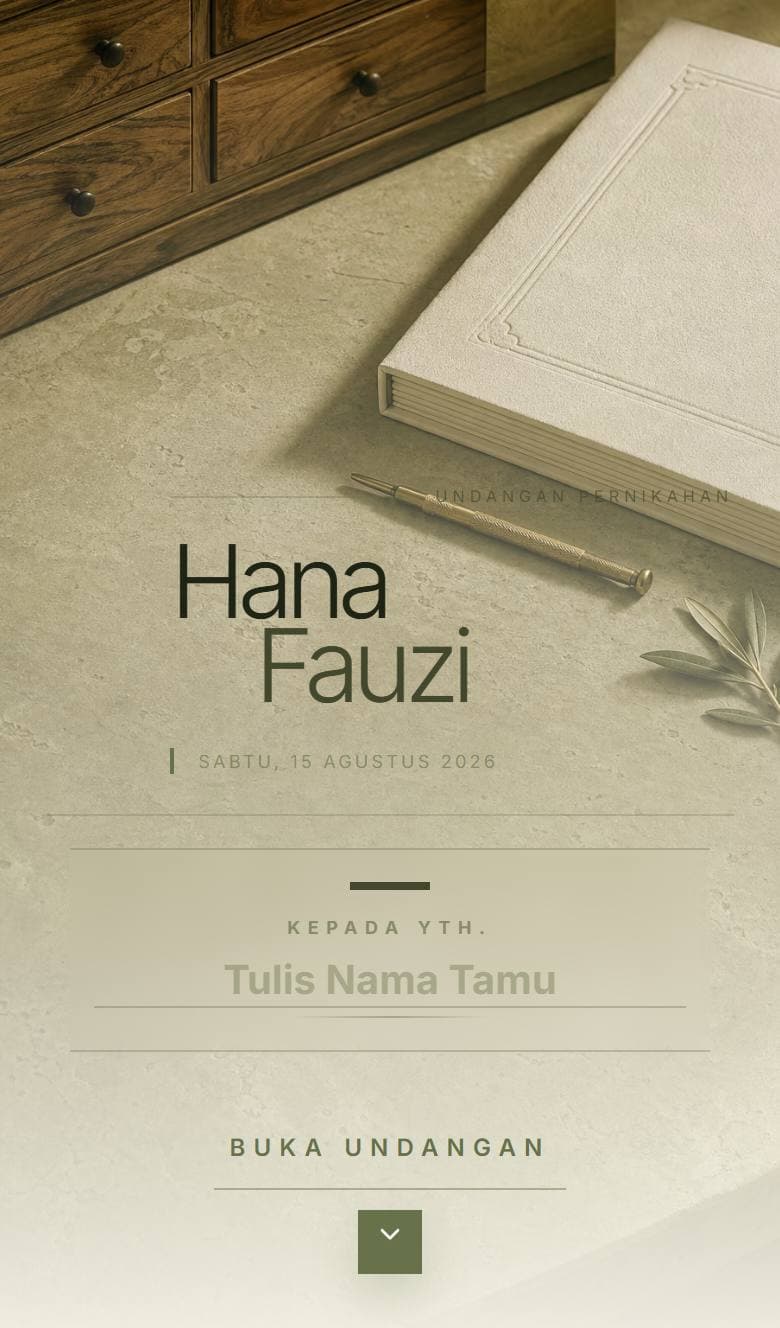 Tampilan template Olive Classic