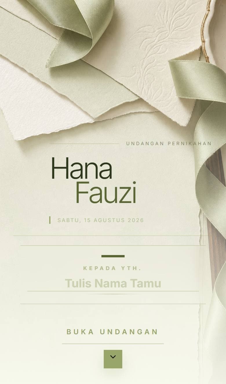 Tampilan template Pistachio Love