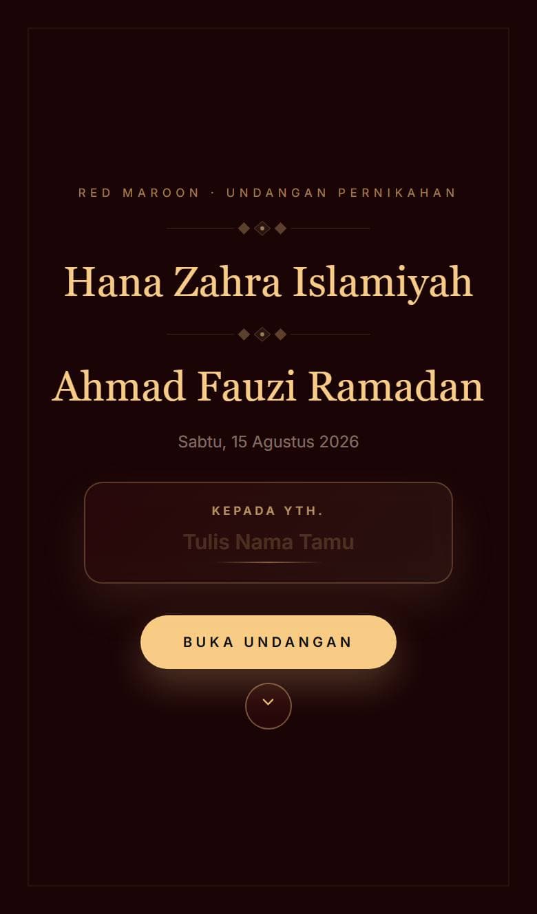 Tampilan template Red Maroon