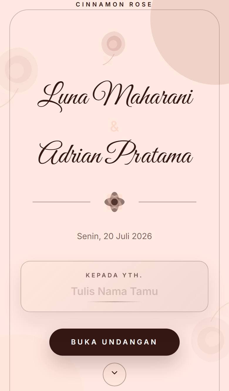Tampilan template Rose Cinnamon