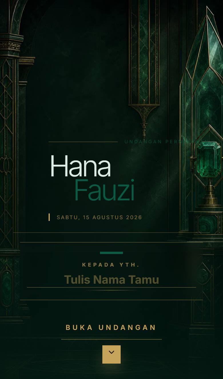 Tampilan template Royal Emerald