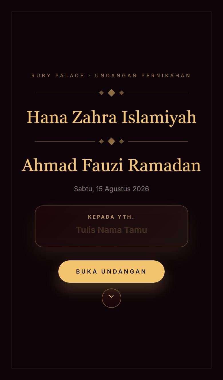 Tampilan template Ruby Palace