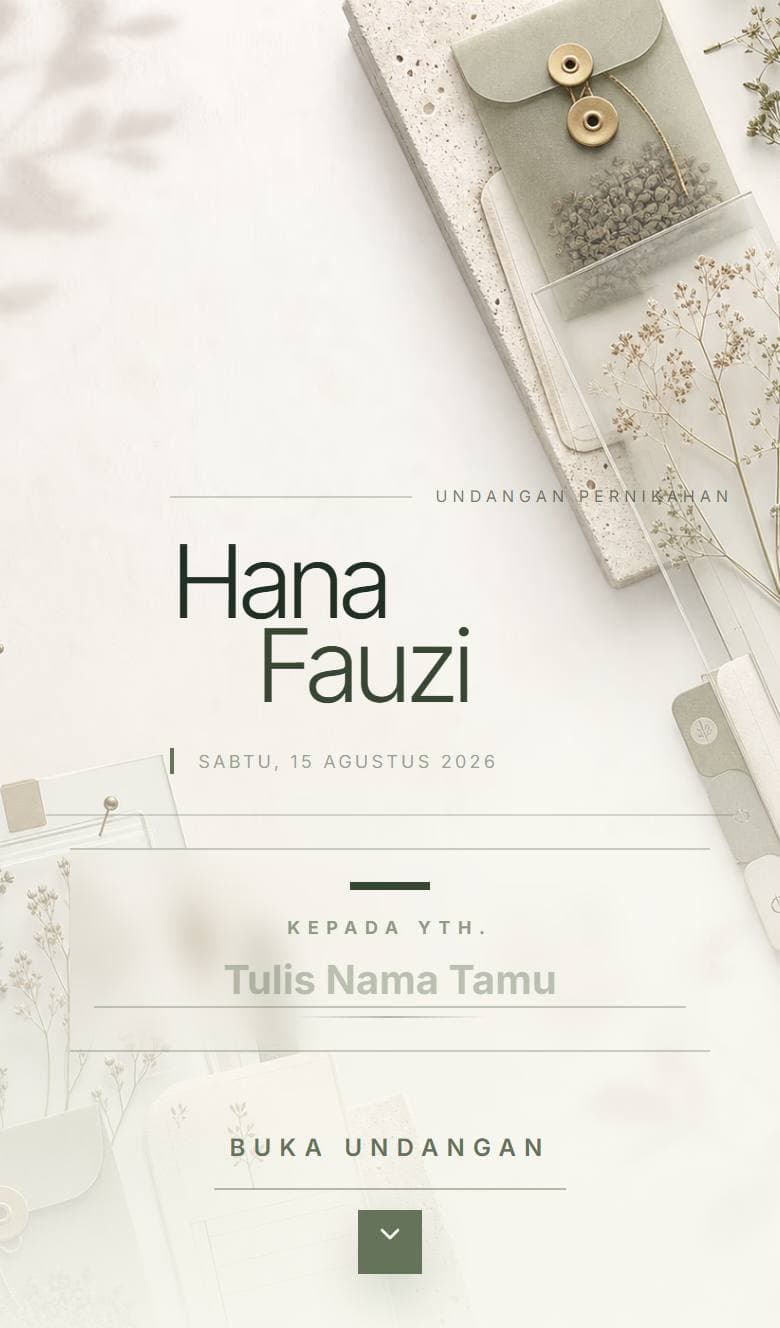 Tampilan template Sage Garden