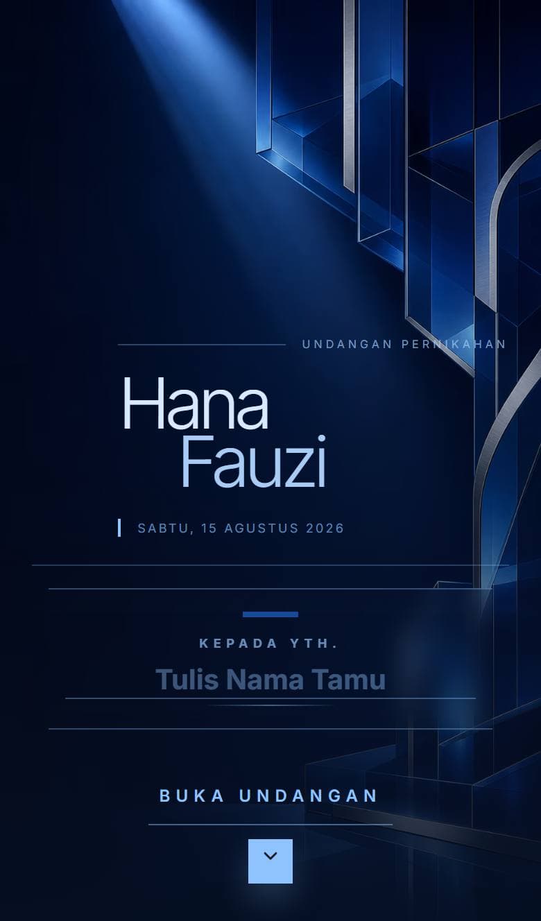 Tampilan template Sapphire Night