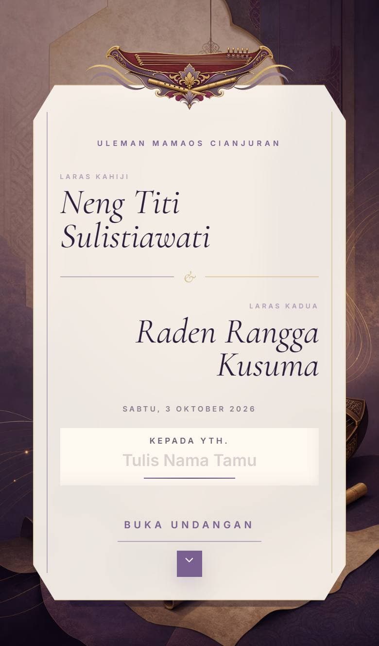 Tampilan template Sunda Cianjur
