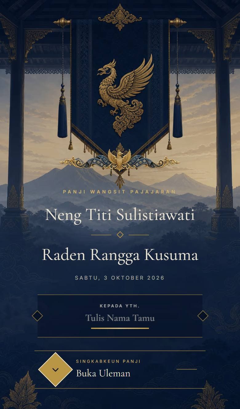 Tampilan template Sunda Garuda Padjadjaran