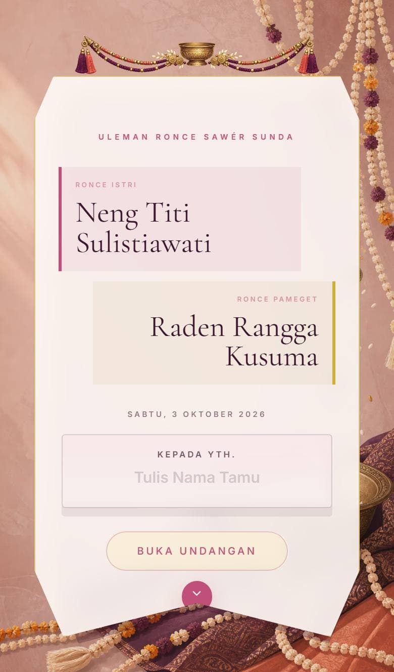 Tampilan template Sunda Kembang Mayang