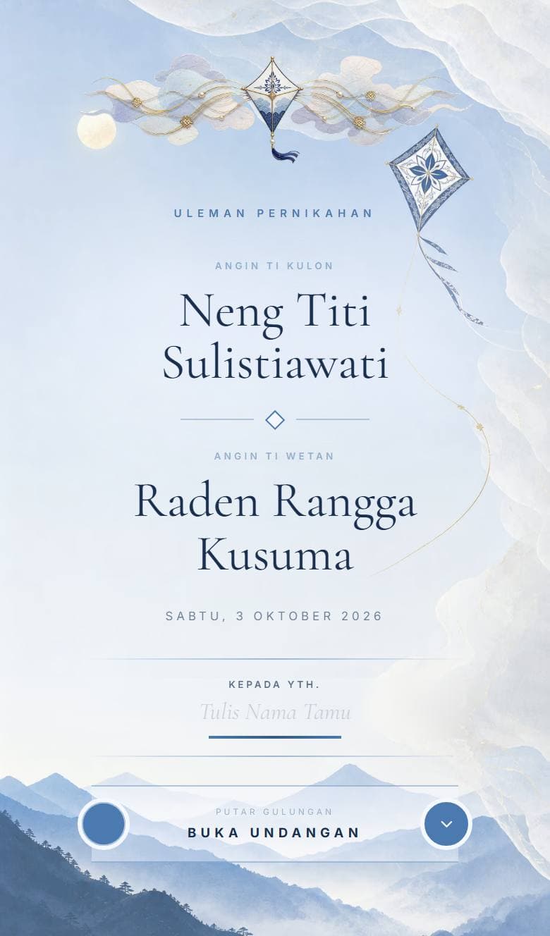 Tampilan template Sunda Mega Putih