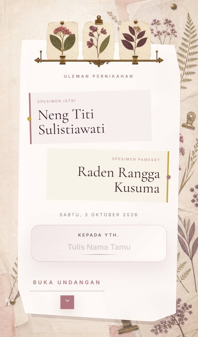 Tampilan template Sunda Puspa Mekar