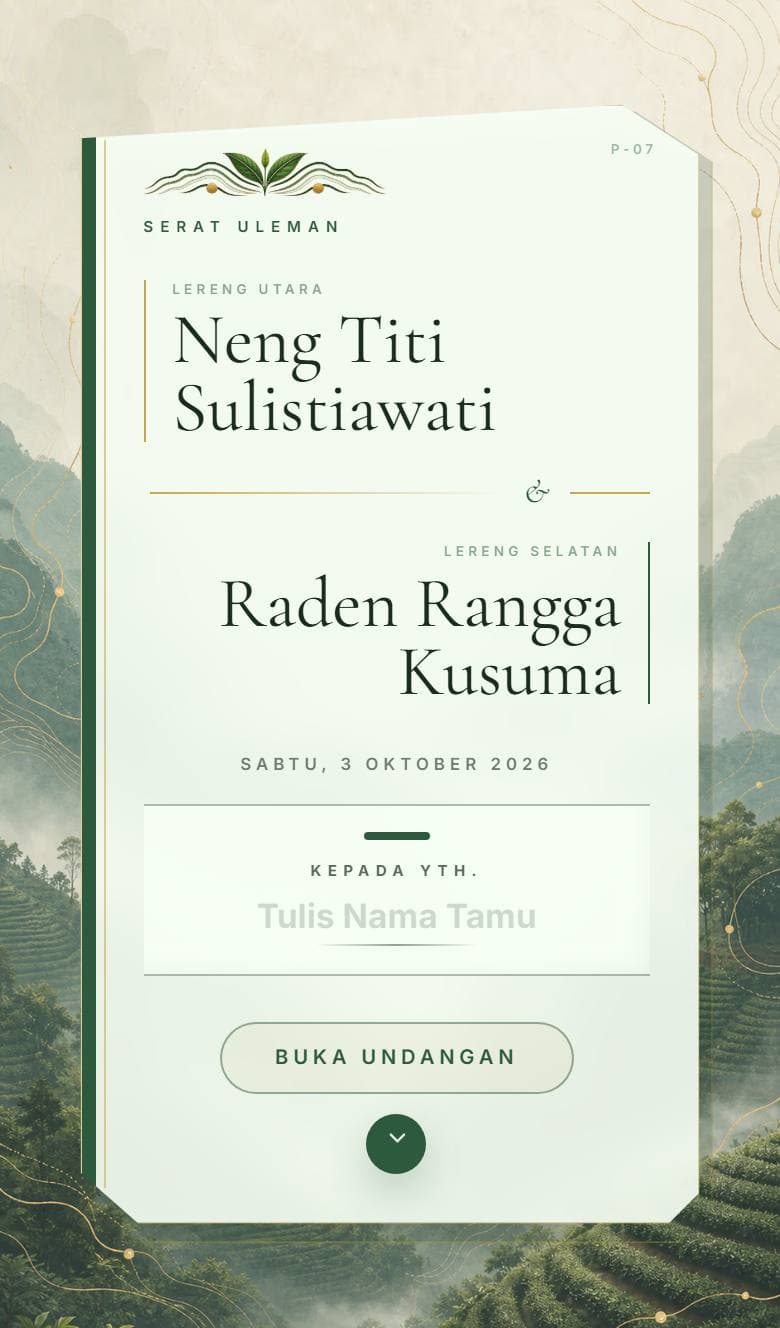 Tampilan template Sunda Priangan