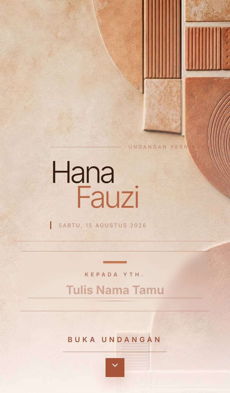 Tampilan template Terracotta Love