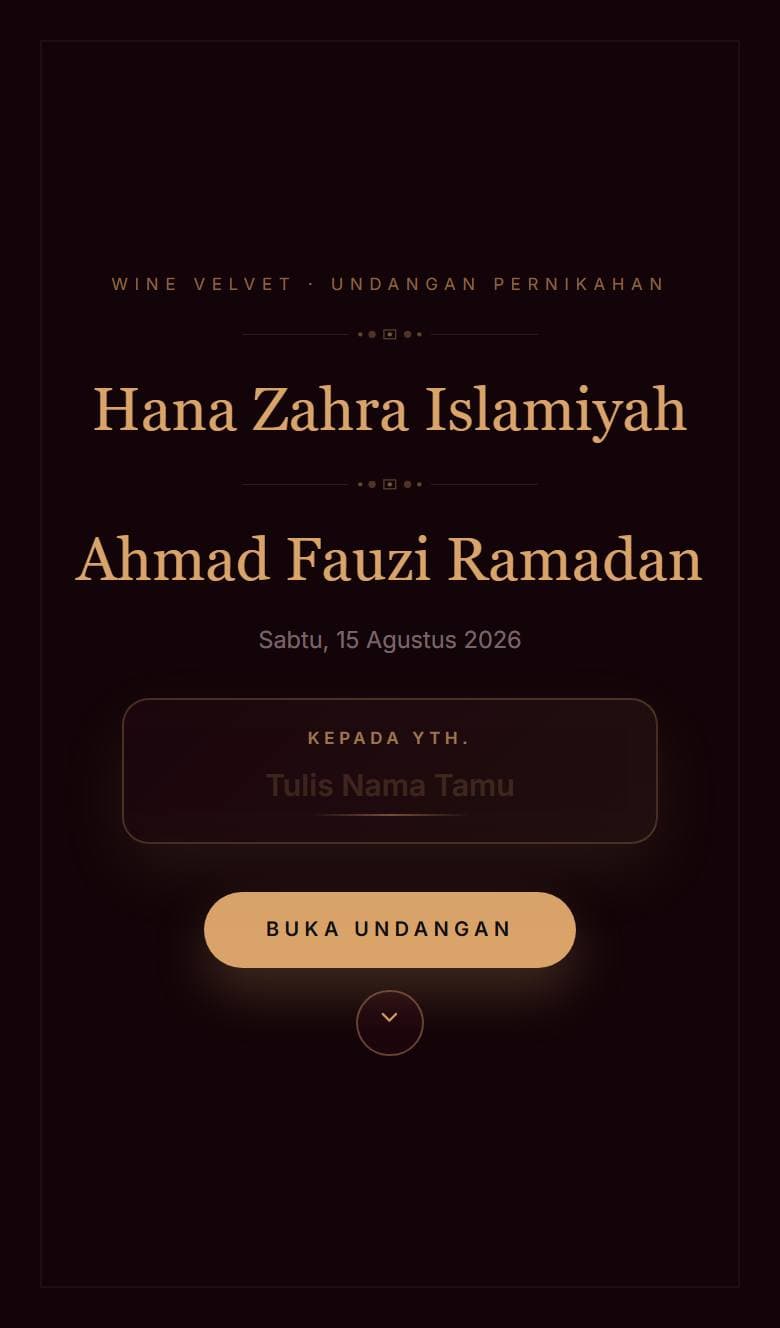 Tampilan template Wine Velvet